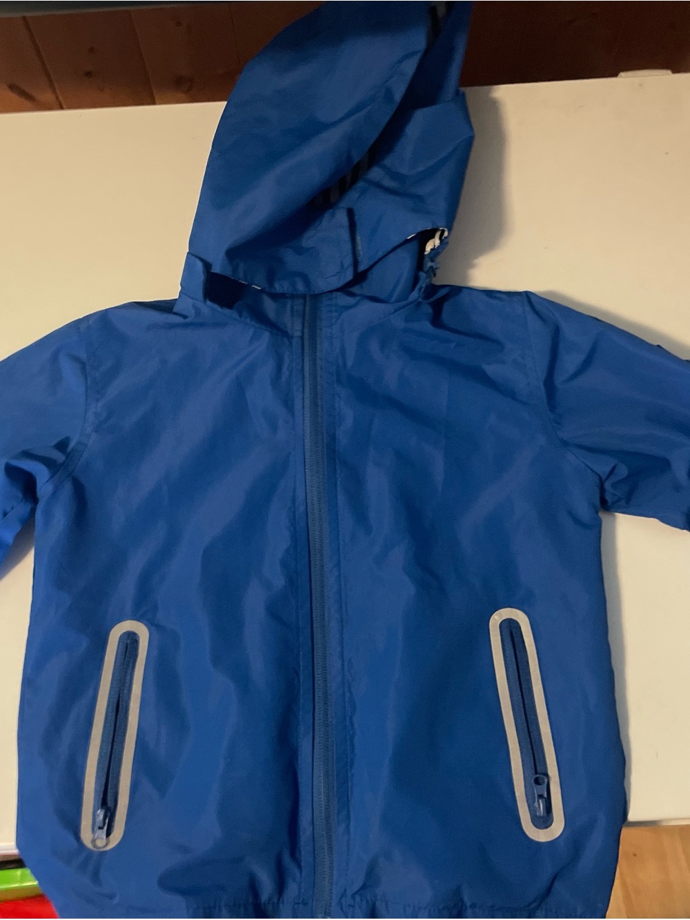 Kids Hooded Rain Jacket - Blue